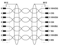 Síťový kabel NBC-M12MS/ 1,0-94B/M12MS PHOENIX CONTACT 1407434