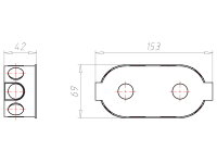 Krabice přístrojová dvojitá spojovací 140x60x42 mm, pod omítku KAISER 1655-02