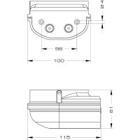Základna vysoká BASE LT WALL 12/24 V, ACDC, červená SIRENA 90347