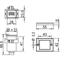 Pultová signalizace  BIP 81 240 V, AC, IP30, 72 dB, černá, 1 tón SIRENA 33014