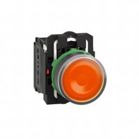 Schneider xB5AW35B5 Ovládač stiskací prosvětlený,lícující,1 Z+1V,24V-žlutý