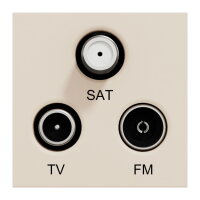 Zásuvka NOVÁ UNICA R/TV/SAT s F-konektorem koncová, 2M, Béžová
