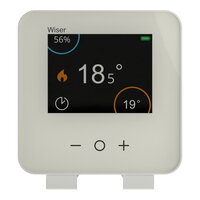 Připojený termostat, Wiser, pokojový, bateriový, LCD, bílý SCHNEIDER CCTFR6400