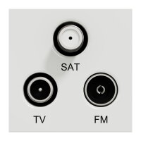 Zásuvka NOVÁ UNICA R/TV/SAT s F-konektorem koncová, 2M, Bílá SCHNEIDER NU345018