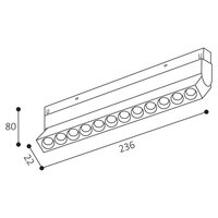 Lištové svítidlo MAGLASER III TILT, B 12W 2700K/3300K/4000K UGR černá 6482273