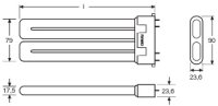 Kompaktní zářivka OSRAM DULUX F 18 W/830 2G10