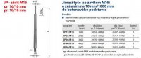 Jímací tyč do betonového podstavce JP 20/M16 pr. 18/10 AlMgSi Kovoblesk 26314