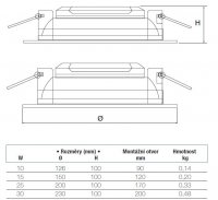 DWL LED 15W 3K