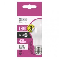 LED žárovka Classic A60/E27/5,2 W (40 W)/470 lm/neutrální bílá EMOS ZQ5121