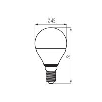 Světelný zdroj LED IQ-LED G45E14 5,5W-WW (nový kód 33734) KANLUX 27300