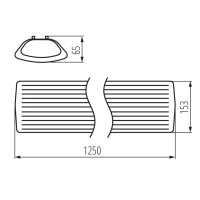 Svítidlo pro T8 LED MEBA 4LED 2X120 PS KANLUX 26961