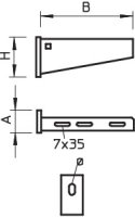 Nástěnný výložník OBO AW 55 31 A4 B310mm Nerez