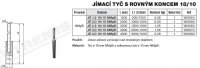 Jímací tyč s rovným koncem JR 2,5 18/10t AlMgSi délka 2,5m Tremis VN3065