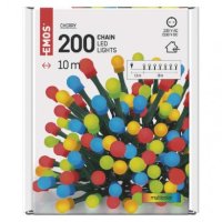 LED vánoční cherry řetěz - kuličky, 10 m, vnitřní, multicolor