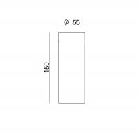 9373 - BIRBA GU10 PLAF.L150 BIANCO RAGG.