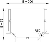 OBO RT 610 FT Odbočný díl T vodorovný s úhlovými spojkami 60x100 Ocel žár.zinek