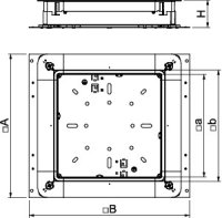 OBO UGD 250-3 6 Podlahová přístrojová krabice 250-3 pro GES6 410x367x70 Ocel