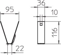 TPB 100 FS Trapézový úchyt  100x116, Ocel, St OBO 6357506