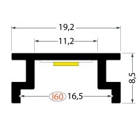 4738325 AL profil FKU47 pro LED, bez plexi, 2m FKU47-2M