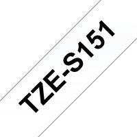 Páska BROTHER TZe-S151 průsvitná/černá (24mm, laminované, extrémně adh.)
