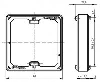 Rámeček distanční výška 17,5 mm jasně bílá ABB 3914-00189 B1