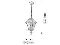Toscana E27 1x 60W IP43 antická zlatá RABALUX 8394