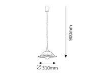 Alabastro E27 1x 60W IP20 tabákový alabastr/bílá RABALUX 3955