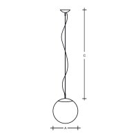 Závěsné LED svítidlo Polaris ZK 500mm 53,6W 3000K černá LUCIS ZK.P3.500.61