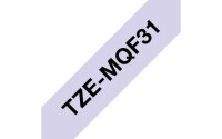 Páska BROTHER TZe-MQF31 pastelová purpurová/černá (12mm, 4m)