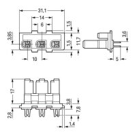 Přístrojový konektor 3pól. Kód. A bílá WAGO 770-428