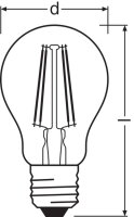 LEDVANCE LED CLASSIC A V 4W 827 Clear E27