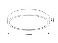 SAMIRA LED 48W IP44 bílá 4000K 3150lm RABALUX 71259