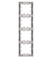 Krycí rámeček 4násobný, stříbrný SCHRACK EV125304--