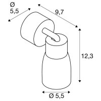 PURI 2.0 Dome, nástěnné a stropní svítidlo, 1x max. 6W GU10, šedá SLV 1008295