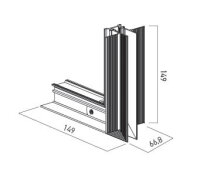 XTRIM S RECESSED CONNECTOR 90grd, EXTERN