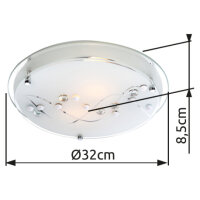 Stropní svítidlo BALLERINA I chrom 2xE27, max. 60W 230V GLOBO 48090-2