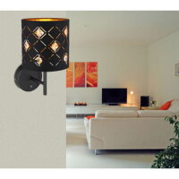 Nástěnné svítidlo ABBEY černá 1xE14, max. 40W 230V GLOBO 15448W