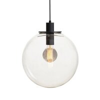 BOULDER 30 závěsná čiré sklo/černá 230V E27 15W RENDL R14393