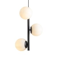 ETHERIA závěsná černá opálové sklo 230V E27 3x11W RENDL R14484