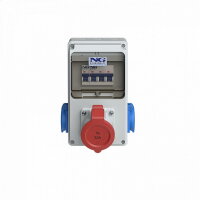 Zásuvková kombinace MIN 1x 32A/400V/5p, 2x 230V s ochr. kolíkem SJ 53 6962 MN.01
