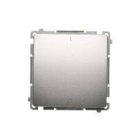 Spínač dvojpólový, řazení 2, 16AX, 250V~, stříbrná matná metalizované