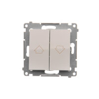 Žaluziové tlačítko 10A 250V, bílá KONTAKT SIMON DZP1.01/11