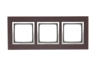 Rámeček 3 -násobný Simon 54 Nature, IP20/IP44, skleněný lákavá švestka DRN3/89