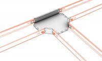 Arkys ARD-34310246 T-kus žlabu LINEAR TL2-R50100/100 ''SZ''