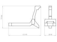 Upevnovací postranice náhradní pro HaloX 180/250, do betonu KAISER 1299-65
