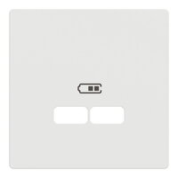 Centrální deska, Merten System D, pro USB nabíječky, nordic white, termoplast