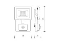 Svítidlo se senzorem VANA SMD S 20W LEDMED LM32300007