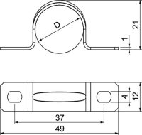 OBO 605 20 G Upevňovací příchytka oboustranná 20mm Ocel galv. zinek