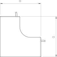 OBO WDK HI20020GR Kryt vnitřního rohu pro kanál WDK 20x20mm kamenná šeď