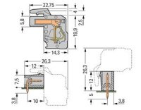 Konektor (zásuvka) úhlový CAGE CLAMP 2,5mm2 šedá 15pól. WAGO 232-115/026-000